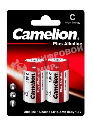 Элемент питания алкалиновый Camelion LR LR14 BL-2 (блист.2шт) 1.5 В