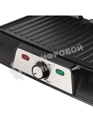 Гриль-пресс электрический Endever Grillmaster 220, серебристый/черный