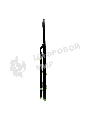 Стремянка Сибртех 3 ступени, стальной профиль, алюминиевые ступени