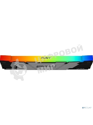 Оперативная память Kingston Fury Renegade, DDR4, 16Gb (2x8Gb), 3200MHz, CL16, DIMM, с радиаторами, RGB, черный