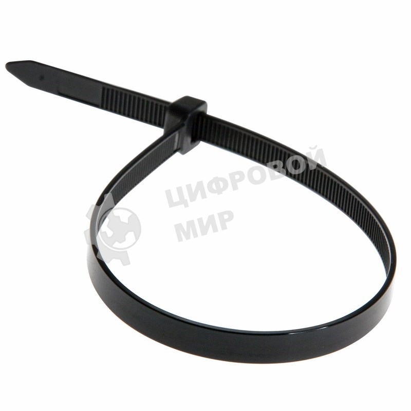 Хомут-стяжка кабельная нейлоновая Rexant 250 x7,6 мм, черная, упаковка 100 шт.