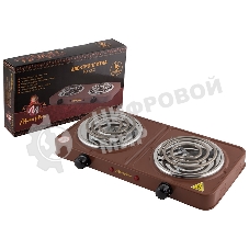 Плита настольная электрическая Матрена МА-062, коричневый, ТЭН, 2 конф.