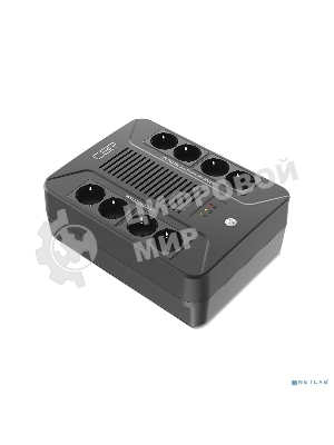 Источник бесперебойного питания CBR [UPS-OFB-101E-650] 650VA/390W, Schuko CEE 7 Outlets: (x4 Battery & Surge Protected; x4 Surge Protected), LED, AVR, SEC, 12V/7Ah