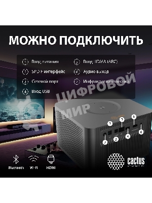 Проектор Cactus CS-M1.SG DLP 9600Lm (1920x1080) 200000:1 ресурс лампы:20000часов 1xUSB typeA 1xHDMI 1.9кг