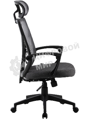 Кресло Cactus CS-MC414-GY черный, сетка, подголовник