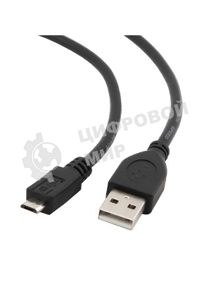 Кабель USB2.0 Pro Cablexpert CCP-mUSB2-AMBM-1M, AM/microBM 5P, 1м, экран, черный, пакет