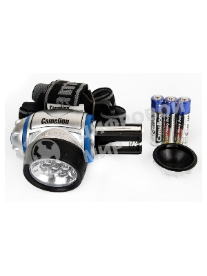 Фонарь налобный LED5310-7F3 (7LED 3 режима; 3хR03 в комплекте; метал.) Camelion 7534