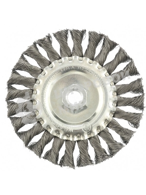 Щетка Matrix для УШМ 125 мм, М14, плоская, крученая проволока 0,35 мм