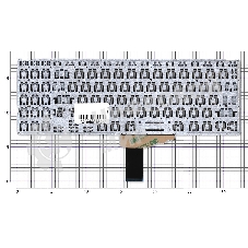 Клавиатура для ноутбука Asus X515/M515 черная