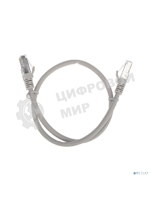 Патч-корд S/FTP Rexant cat.6a (10G), RJ45-RJ45, неэкранированный, 28AWG, LSZH, серый, 0.5 м