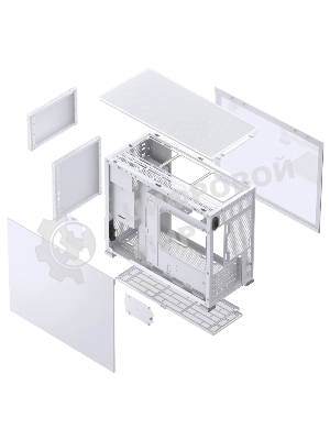 Компьютерный корпусMini-Tower/ Case JONSBO D31 STD, Mini-Tower, TG, no fan, 1xUSB-A 3.2 + 1xUSB-C 3.2, mATX, mDTX, mITX белый