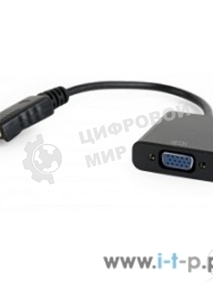 Переходник DisplayPort - VGA Cablexpert A-DPM-VGAF-02, 20M/15F, кабель 15 см, пакет