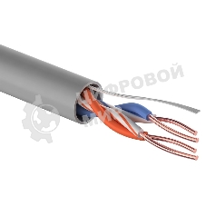 Кабель витая пара PROconnect UTP 2PR 24AWG, CCA, cat.5e, PVC, серый, бухта 305 м