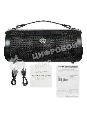 Колонка портативная Digma S-22 черный 15W 1.0 BT 1500mAh