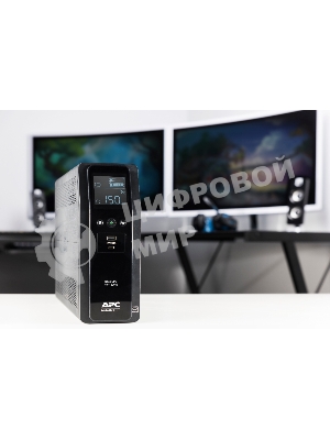 Источик бесперебойного питания APC  Back-UPS Pro BR 1200VA/720W, Sinewave,8xC13 Outlets(2 Surge & 6 batt.), AVR, LCD, Data/DSL protect, USB