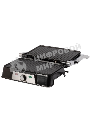 Гриль-пресс электрический Endever Grillmaster 220, серебристый/черный