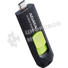 Флешка USB ADATA UC300 (ACHO-UC300-256G-RBK/GN), 256Gb, Type-C USB 3.2, R/W 100/30, черный/зеленый