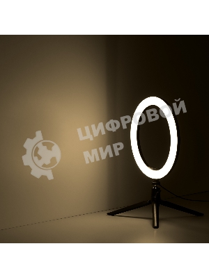 Светильник кольцевой Gauss 14W 700lm 3000-6500K 5V USB IP20 260x23мм черный дим пульт LED