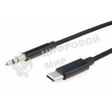 Кабель-переходник USB Cablexpert CCAB-CM35M-1M-B, Type-C/Jack3.5, Mobile, 1м, черный, коробка