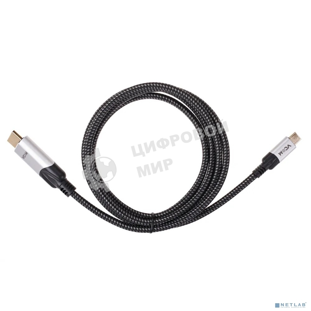Кабель-адаптер VCOM USB 3.1 Type-Cm --> HDMI A(m) 8K@30Hz, 1,5 м,Alumi Shell,