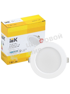 Светильник светодиодный ДВО 1611 7Вт 4000К IP20 круг бел. IEK LDVO0-1611-07-4000-K01