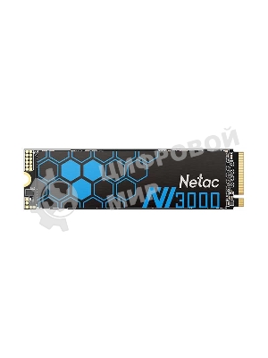 Накопитель SSD Netac NV3000, 500Gb, PCIe 3.0 x4, M.2 2280, NVMe, R/W 3000/2100, с радиатором