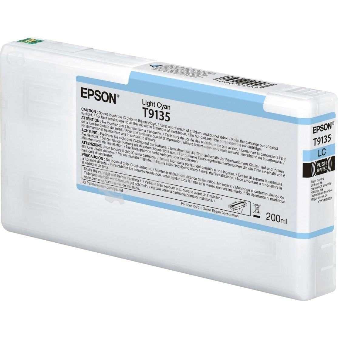 Картридж струйный Epson T9135 (C13T913500) светло-голубой (200 мл) для SureColor SC-P5000, SC-P5000V