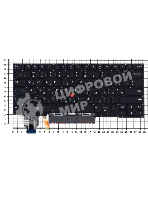 Клавиатура для ноутбука Lenovo ThinkPad X1 carbon Gen 7 2019 черная с подсветкой