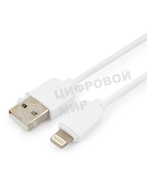 Кабель USB Гарнизон GCC-USB2-AP2-0.3M-W AM/Lightning, для iPhone5/6/7, IPod, IPad, 0.3м, белый, пакет