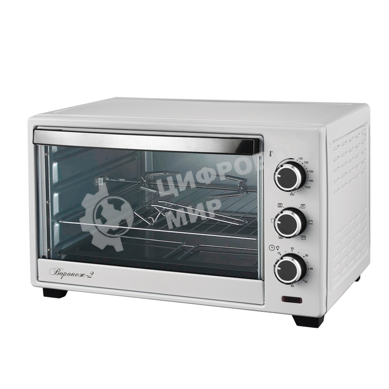 Мини-печь Великие реки Воронеж-2 белый, 1600 Вт, 33 л, таймер 60 мин