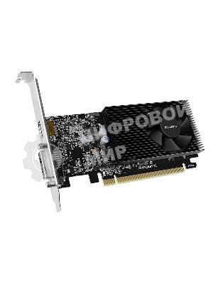 Видеокарта Gigabyte GV-N1030D4-2GL NVidia GeForce GT 1030, 2Gb DDR4/64-bit, PCI-Ex16 3.0, DVI-Dx1, HDMI2.0bx1, LP, 2-slot cooler, Retail