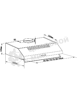 Вытяжка козырьковая Maunfeld MP-1 60 черный, 60 см, 520 куб. м/ч, 49 дБ