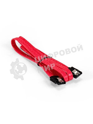 Кабель SATA ExeGate EX-CC-SATADATA-0.8L (7pin/7pin, металлические защелки, 0,8м)