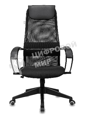 Кресло Бюрократ CH-607 TW-01 черный, сетка, подголовник
