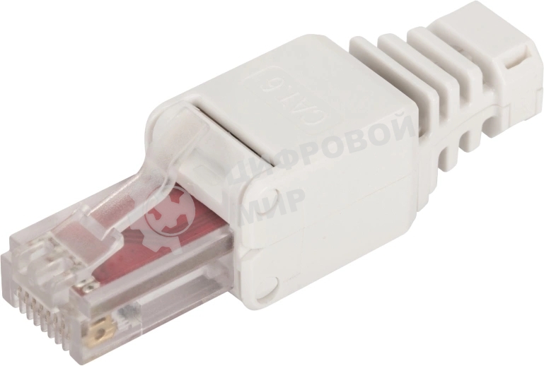 Коннектор Lanmaster LAN-TMP-U6A-WH полев.RJ45 кат.6A UTP бел. (упак.:1шт)