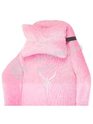 Кресло Knight N1 Fabric розовый, велюр, 120 кг, механизм качания