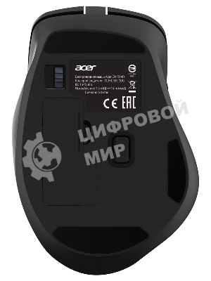 Мышь беспроводная Acer OMR140 черный, 1600 dpi, радиоканал, USB, кнопки - 6
