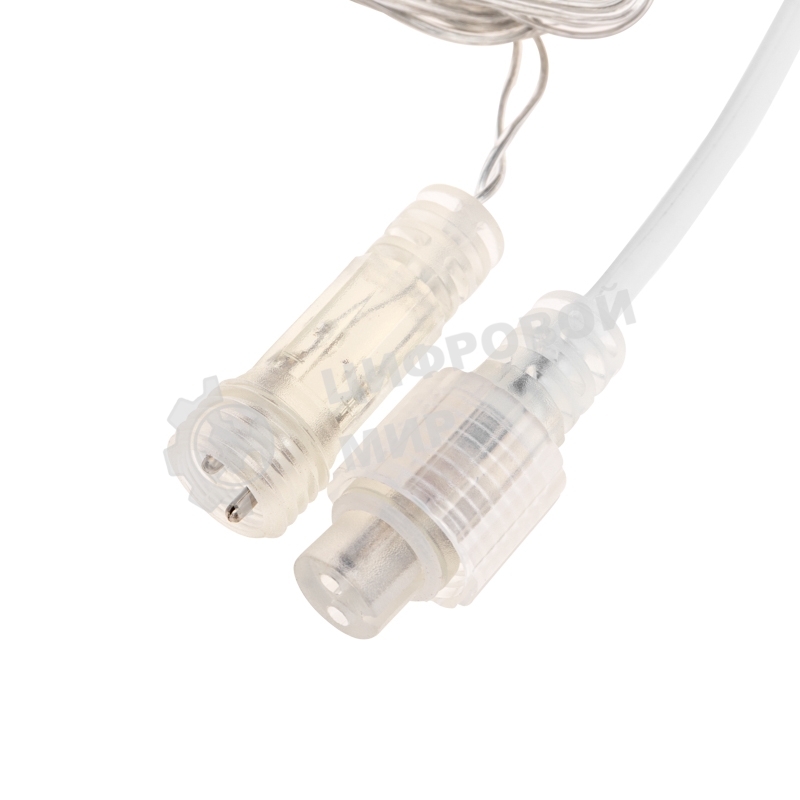 Гирлянда светодиодная Neon-night Айсикл (бахрома) 25х0,6м, c эффектом мерцания, прозрачный провод, IP44, 230В, диоды теплые белые, 588 LED