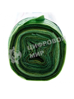 Пакеты для мусора с завязками Home Palisad 35 л x 15 шт. зеленые