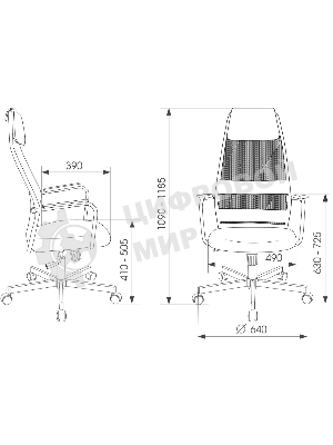 Кресло игровое Zombie ONE черный TW-01 3C11 сетка/ткань с подголов. крестовина металл