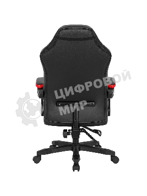 Кресло Defender Master черный, экокожа, 140 кг, механизм качания