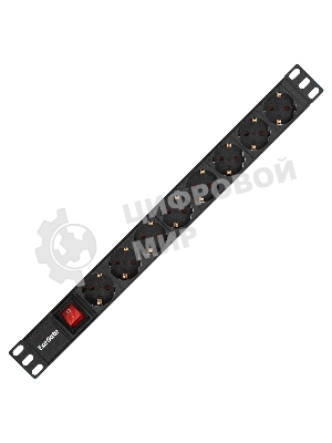 Блок розеток горизонтальный ExeGate ServerPro PDU-19H801 Al-8S-C14-SW, 19