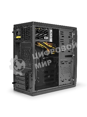 Компьютерный корпус Minitower ExeGate mEVO-7807-NPX450 (mATX, БП 450NPX 12см, 1хUSB+1хUSB 3.0, черный 1x12см с RGb подсветкой)