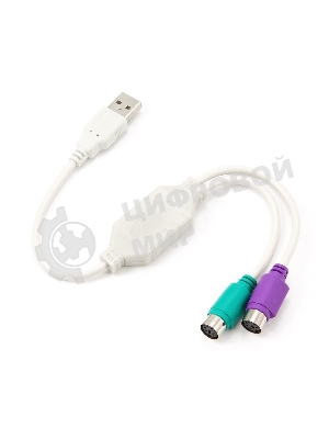 Переходник Gembird Конвертер с USB Am на 2xPS/2 UAPS12
