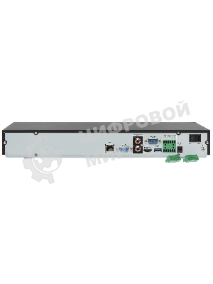 Видеорегистратор 16-канальный IP, Запись: H.265/H.264/MJPEG/MPEG4, до 12Мп, до 320Mb/s; Видеовыходы: 1 HDMI, 1 VGA; Сеть: 1 RJ-45 port (10/100Mbps); Хранение: Raid 0/1/5/6/10, 2 SATA HDD до 12TB, eSATA; Интерфейсы: 2 xUSB, RS-232; 1U; Onvif 2.4 16CH 2 HDD 1U 4K H.265 Network Video Recorder