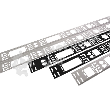 Вертикальный кабельный органайзер в шкаф, ширина 150 мм 42U (ВКО-М-42.150)