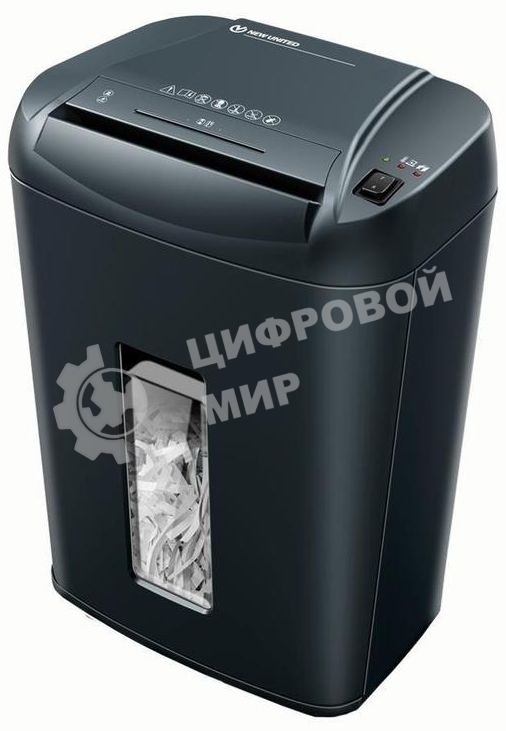 Шредер New United AT-15Cd (секр.P-3)/фрагменты/15лист./28лтр./скрепки/скобы/пл.карты/CD