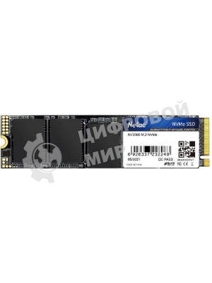 Накопитель SSD Netac NV2000, 256Gb, PCIe 3.0 x4, M.2 2280, NVMe, R/W 2500/1000
