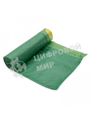 Пакеты для мусора с завязками Home Palisad 35 л x 15 шт. зеленые