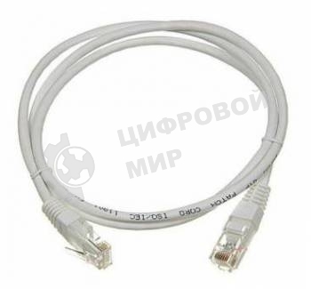 Патч-корд LANMASTER TWT RJ-45 (m)-RJ-45 (m) cat.5e 0.5м серый